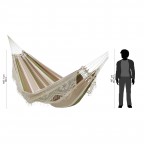 Artisan Handmade Cotton Hammock Striped in Earth Tones