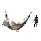 Artisan Handmade Hammock Striped Rope