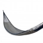 Blue Gray Nylon Hand Woven Mayan Rope  Hammock