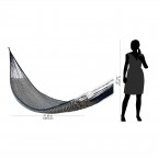 Blue Gray Nylon Hand Woven Mayan Rope  Hammock