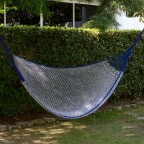 Blue Purple Cotton Hand Woven Hammock