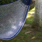 Blue Purple Cotton Hand Woven Hammock