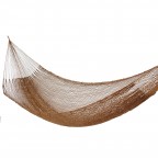 Brown Hand Woven Nylon Rope Hammock