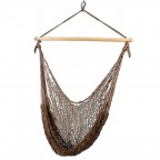 Brown Hand Woven Nylon Rope Hammock