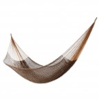 Brown Hand Woven Nylon Rope Hammock