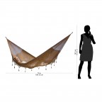 Copper Brown Hand Woven 2 Person XL Rope Hammock