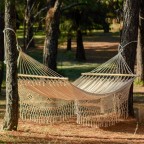 Cotton White Tropical Decor Rope Hammock