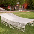 Cotton White Tropical Decor Rope Hammock