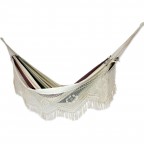 Dark Green Brown White Stripe Hammock