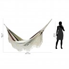 Dark Green Brown White Stripe Hammock