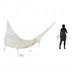 Ivory Hand Woven Cotton Rope Hammock