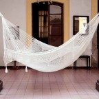 Ivory Hand Woven Cotton Rope Hammock