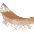 Metallic Copper Brown Hand Woven Nylon Rope Hammock