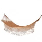 Metallic Copper Brown Hand Woven Nylon Rope Hammock