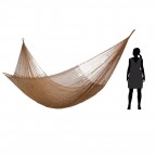 Metallic Copper Brown Nylon Woven Rope Hammock