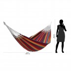 Multicolor Rainbow Striped Cotton Fabric Hammock