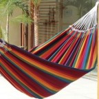 Multicolor Rainbow Striped Cotton Fabric Hammock