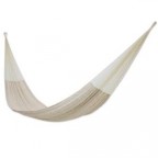 Natural Off White Hand Woven Cotton Blend Hammock