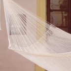 Natural Off White Hand Woven Cotton Blend Hammock