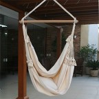 Natural White Cotton Hammock Swing Chair