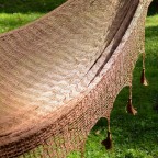 Nylon Brown Rope Hammock 'Copper Filigree' (Triple)