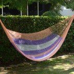 Purple Orange Striped Hand Woven Hammock