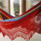 Rainbow Striped Cotton Fabric Hammock