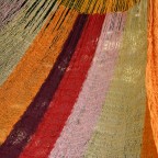 Yellow Brown Red Striped Cotton Hammock